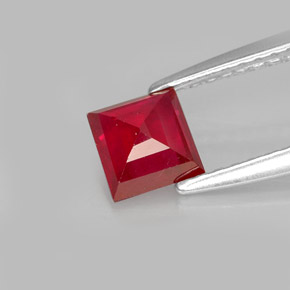 Ruby Gemstone in 5 x 5 mm (calibrated) Size for Sale, Ruby Stone in Red Color
