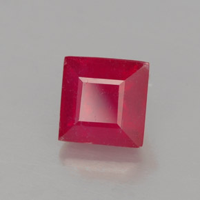 1.12 ct Red Ruby Stone, Natural Ruby in Square Facet Shape for Sale
