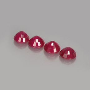 Ruby Gemstone in 6 mm (calibrated) Size for Sale, Ruby Stone in Pink Red Color