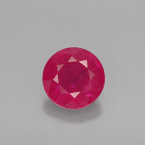 1.15 ct Red Ruby Gemstone, Ruby Gem in Round Facet Shape for Sale.