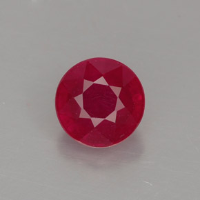 1.31 ct Red Ruby Gemstone, Ruby Gem in Round Facet Shape for Sale.