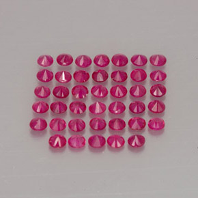 Ruby Gemstone in 1.9 mm Size for Sale, Ruby Stone in Pink Red Color