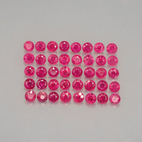 1.34 ct Red Ruby Gemstone, Ruby Gem in Diamond-Cut Shape for Sale.
