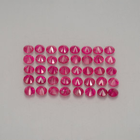Ruby Gemstone in 1.9 mm Size for Sale, Ruby Stone in Pink Red Color