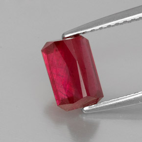 Ruby Gemstone in 7.4 x 5.1 mm Size for Sale, Ruby Stone in Red Color