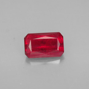 1.66 ct Red Ruby Gemstone, Ruby Gem in Octagon / Scissor Cut Shape for Sale.