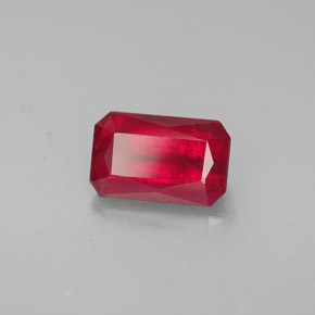 1.66 ct Red Ruby Stone, Natural Ruby in Octagon / Scissor Cut Shape for Sale