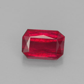 1.67 ct Red Ruby Gemstone, Ruby Gem in Octagon / Scissor Cut Shape for Sale.