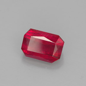 1.67 ct Red Ruby Stone, Natural Ruby in Octagon / Scissor Cut Shape for Sale