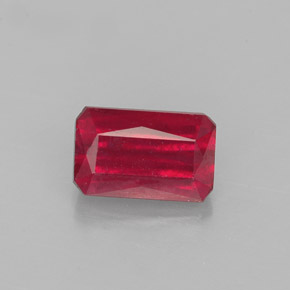 1.31 ct Red Ruby Gemstone, Ruby Gem in Octagon / Scissor Cut Shape for Sale.