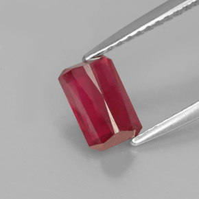 Ruby Gemstone in 7.1 x 4.5 mm Size for Sale, Ruby Stone in Red Color