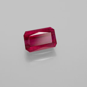 1.11 ct Red Ruby Stone, Natural Ruby in Octagon / Scissor Cut Shape for Sale