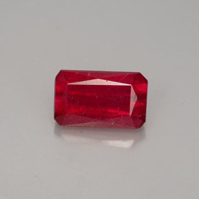 1.39 ct Red Ruby Gemstone, Ruby Gem in Octagon / Scissor Cut Shape for Sale.