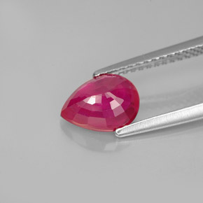 Ruby Gemstone in 8.2 x 6.3 mm Size for Sale, Ruby Stone in Pink Red Color