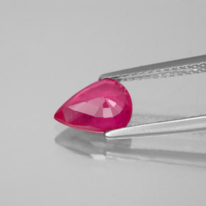 Ruby Gemstone in 8 x 6 mm (calibrated) Size for Sale, Ruby Stone in Pink Red Color