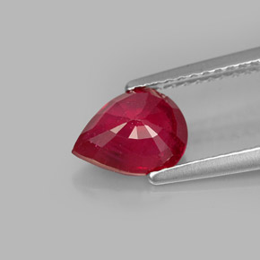 Ruby Gemstone in 8.1 x 6.3 mm Size for Sale, Ruby Stone in Pink Red Color