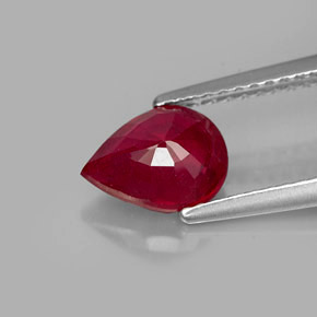 Ruby Gemstone in 8 x 6 mm (calibrated) Size for Sale, Ruby Stone in Pink Red Color
