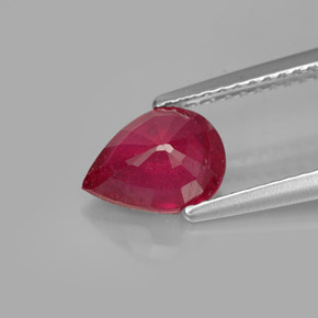 Ruby Gemstone in 8 x 6 mm (calibrated) Size for Sale, Ruby Stone in Pink Red Color
