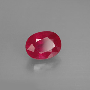 1.79 ct Red Ruby Stone, Natural Ruby in Oval Facet Shape for Sale