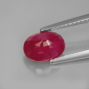 Ruby Gemstone in 8 x 6 mm (calibrated) Size for Sale, Ruby Stone in Pink Red Color