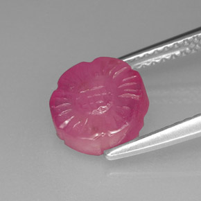 Ruby Gemstone in 7.9 x 7.9 mm Size for Sale, Ruby Stone in Red Pink Color