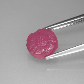 Ruby Gemstone in 7.3 x 7.3 mm Size for Sale, Ruby Stone in Red Pink Color