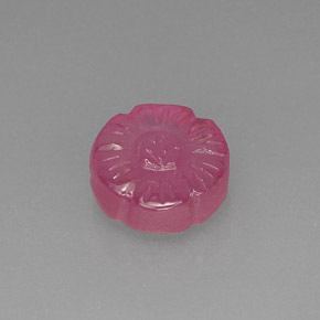 2.11 ct Pink Ruby Stone, Natural Ruby in Carved Flower Shape for Sale