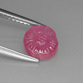 Ruby Gemstone in 7.2 x 6.9 mm Size for Sale, Ruby Stone in Red Pink Color