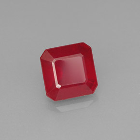 1.89 ct Red Ruby Stone, Natural Ruby in Octagon Facet Shape for Sale