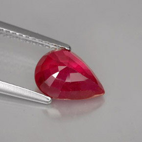 Ruby Gemstone in 9.1 x 6.7 mm Size for Sale, Ruby Stone in Pink Red Color