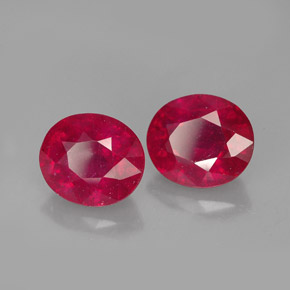 3.59 ct Red Ruby Stone, Natural Ruby in Oval Facet Shape for Sale