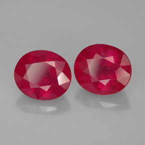3.35 ct Red Ruby Stone, Natural Ruby in Oval Facet Shape for Sale