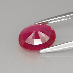 Ruby Gemstone in 8.5 x 6.8 mm Size for Sale, Ruby Stone in Pink Red Color