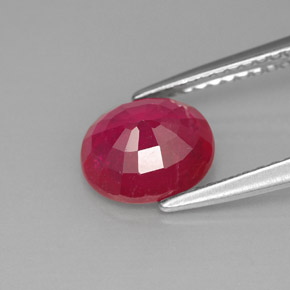Ruby Gemstone in 7.9 x 6.9 mm Size for Sale, Ruby Stone in Pink Red Color
