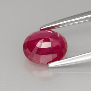 Ruby Gemstone in 7 x 5.8 mm Size for Sale, Ruby Stone in Red Color