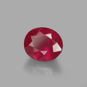 1.95 ct Red Ruby Stone, Natural Ruby in Oval Facet Shape for Sale