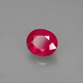1.91 ct Red Ruby Stone, Natural Ruby in Oval Facet Shape for Sale