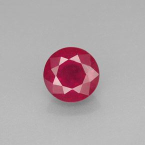 2.05 ct Red Ruby Gemstone, Ruby Gem in Round Facet Shape for Sale.
