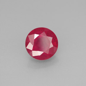 2.05 ct Red Ruby Stone, Natural Ruby in Round Facet Shape for Sale