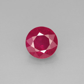 1.87 ct Red Ruby Gemstone, Ruby Gem in Round Facet Shape for Sale.