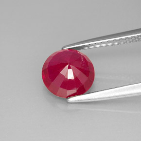 Ruby Gemstone in 7 mm (calibrated) Size for Sale, Ruby Stone in Pink Red Color