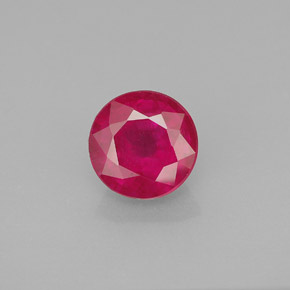 1.85 ct Red Ruby Gemstone, Ruby Gem in Round Facet Shape for Sale.