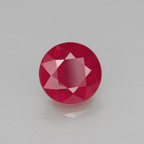 1.95 ct Red Ruby Stone, Natural Ruby in Round Facet Shape for Sale