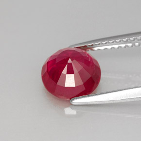 Ruby Gemstone in 7 mm (calibrated) Size for Sale, Ruby Stone in Pink Red Color