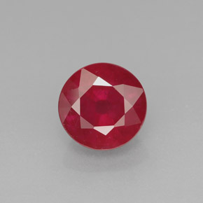 2.11 ct Red Ruby Gemstone, Ruby Gem in Round Facet Shape for Sale.