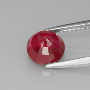Ruby Gemstone in 7 mm (calibrated) Size for Sale, Ruby Stone in Red Color