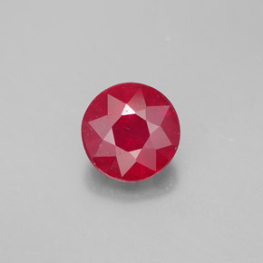 1.97 ct Red Ruby Gemstone, Ruby Gem in Round Facet Shape for Sale.