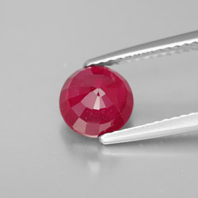 Ruby Gemstone in 7 mm (calibrated) Size for Sale, Ruby Stone in Pink Red Color