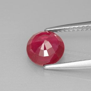 Ruby Gemstone in 7 mm (calibrated) Size for Sale, Ruby Stone in Pink Red Color