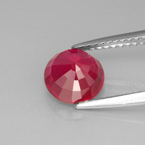 Ruby Gemstone in 7 mm (calibrated) Size for Sale, Ruby Stone in Pink Red Color